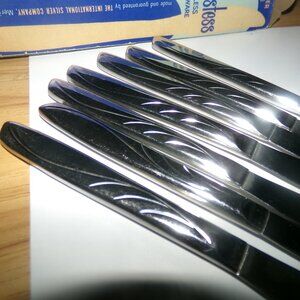 vintage new old stock stainless knifes set of 7